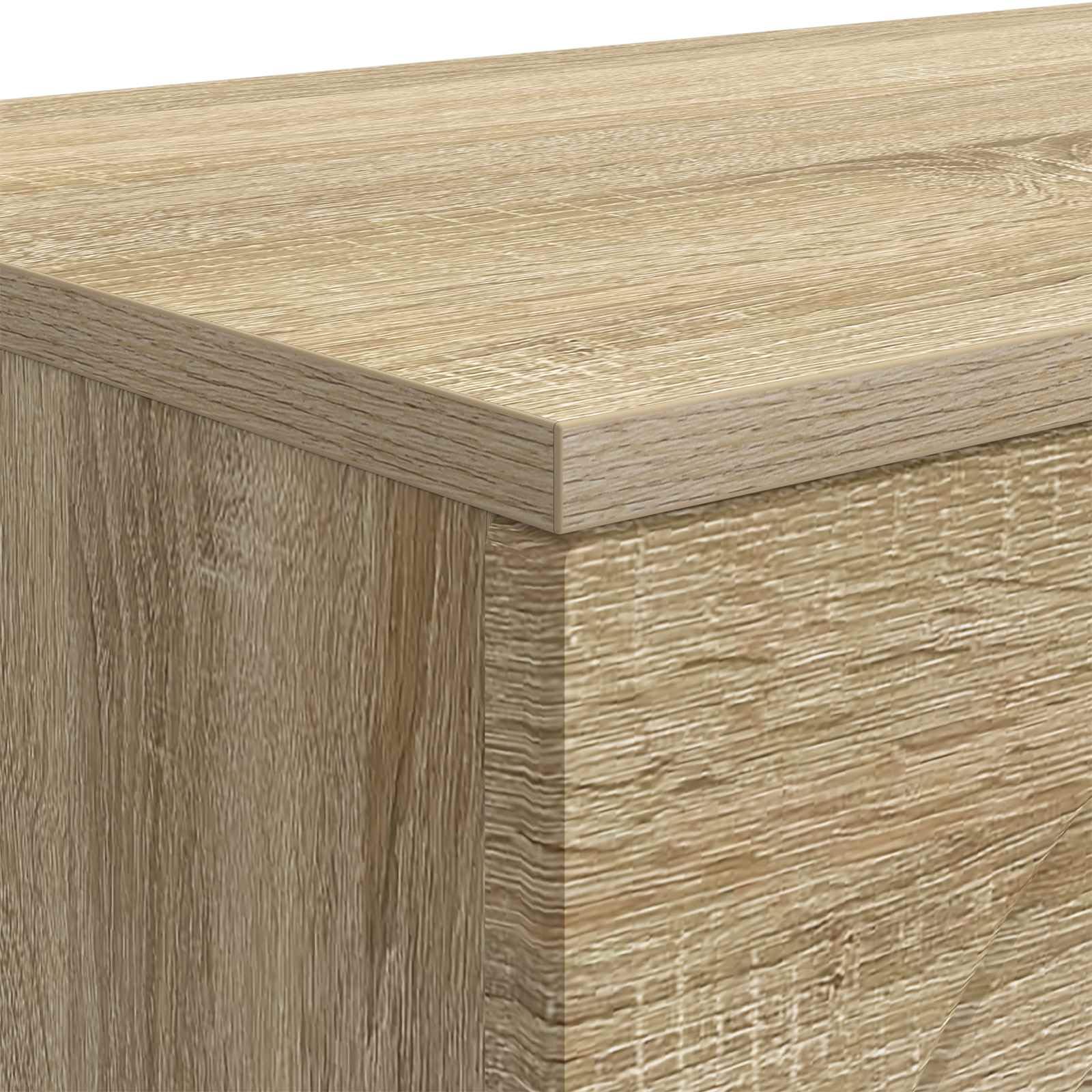 Couchtisch Sonoma-Eiche 102x35x75 cm Holzwerkstoff | Rechteckiges Design, stabile Beine, vielseitig nutzbar, pflegeleicht mit feuchtem Tuch
