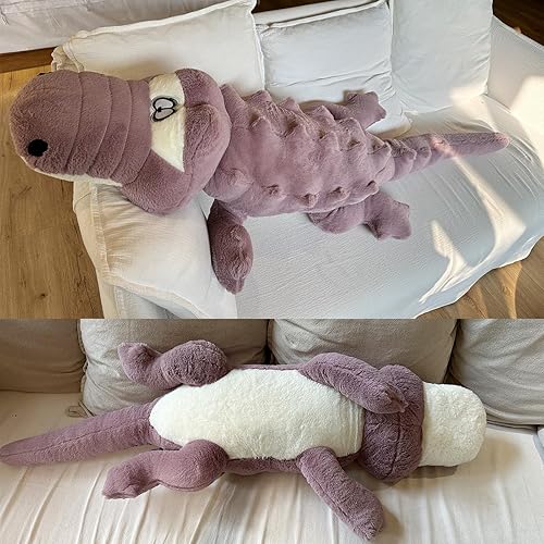 Vista 69 de Hofun4U Alligator Plush Pillow, 61 inch Alligator Stuffed Animal, Home Decoration Christmas Valentine’s Birthday Gift for Boys Girls Adults Kids