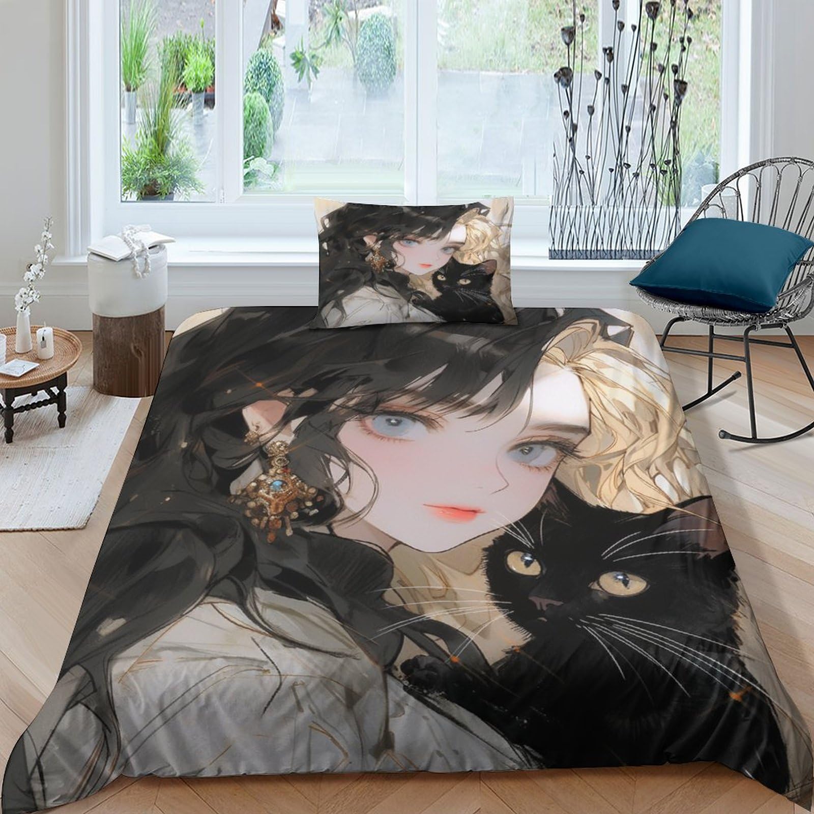Housse de couette dessin animé 3 pièces pour décorer la chambre enfant