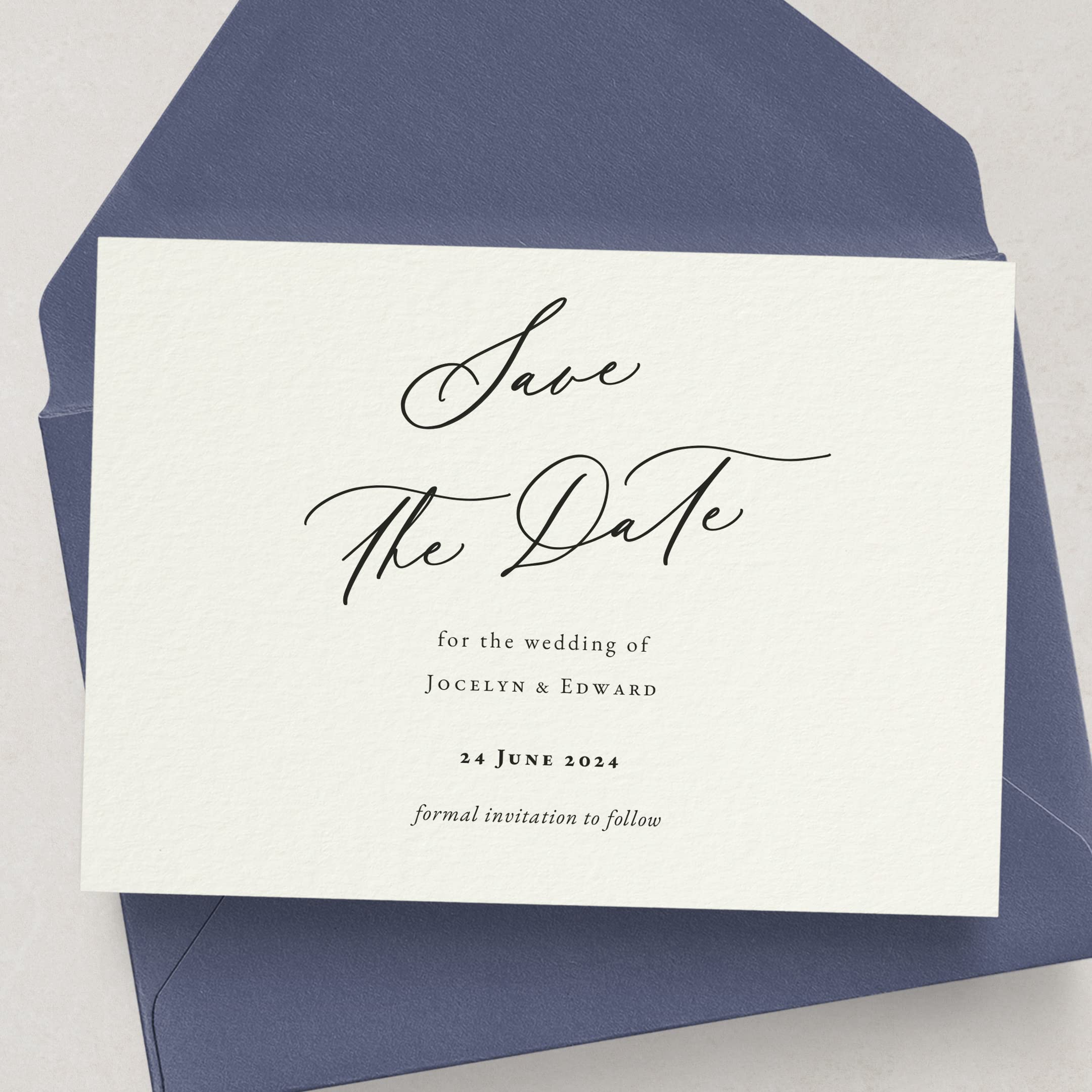 Save the Date Cards for Weddings, Elegant Wedding Invites, Save the Date Cards, Wedding Save the Date Cards with Envelopes, Personalised Save the Dates, Wedding Announcement Cards (A7)