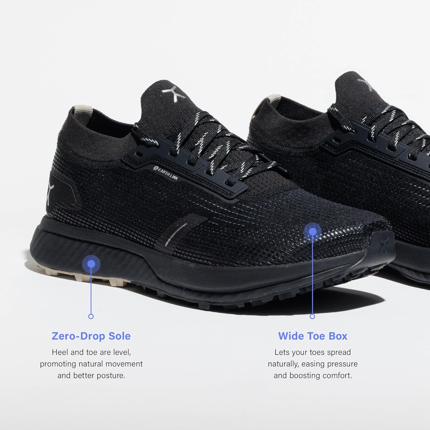 FLUX FOOTWEAR Adapt Trail Runner – Zero Drop Trail Running Shoes with Wide Toe Box, Breathable Knit Upper, Trinity Tread Grip, and Earth-Link Tech for Hiking & Outdoor Terrain