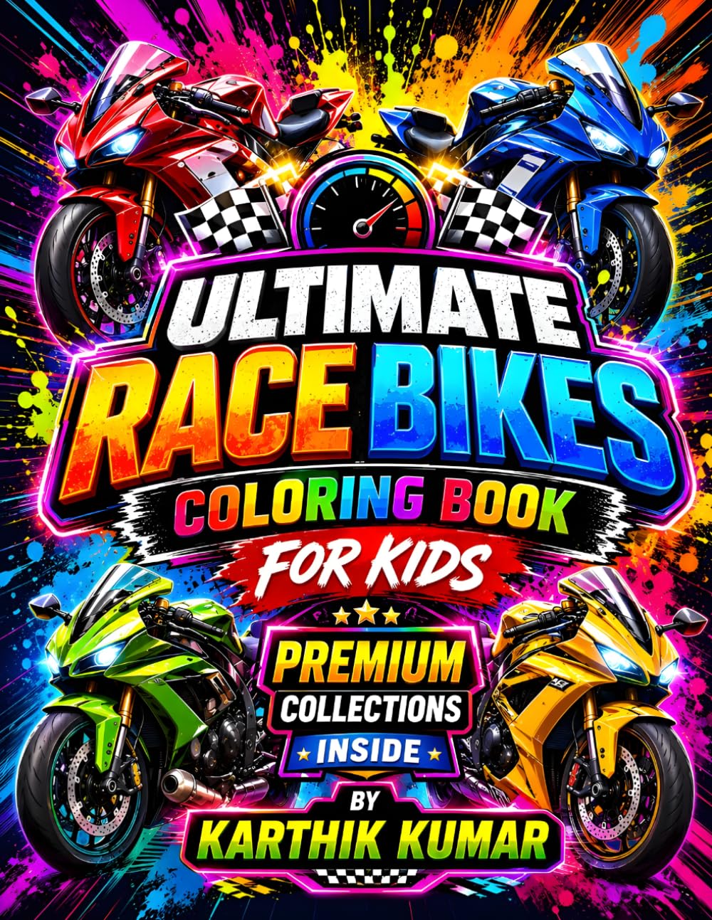 Ultimate Race Bikes Coloring Book: A High-Speed Motorcycle Coloring Book for Kids, Teens, Adults & Seniors | Super Sport Bikes, Superbikes, Racing ... Machines for Relaxation and Creative Fun