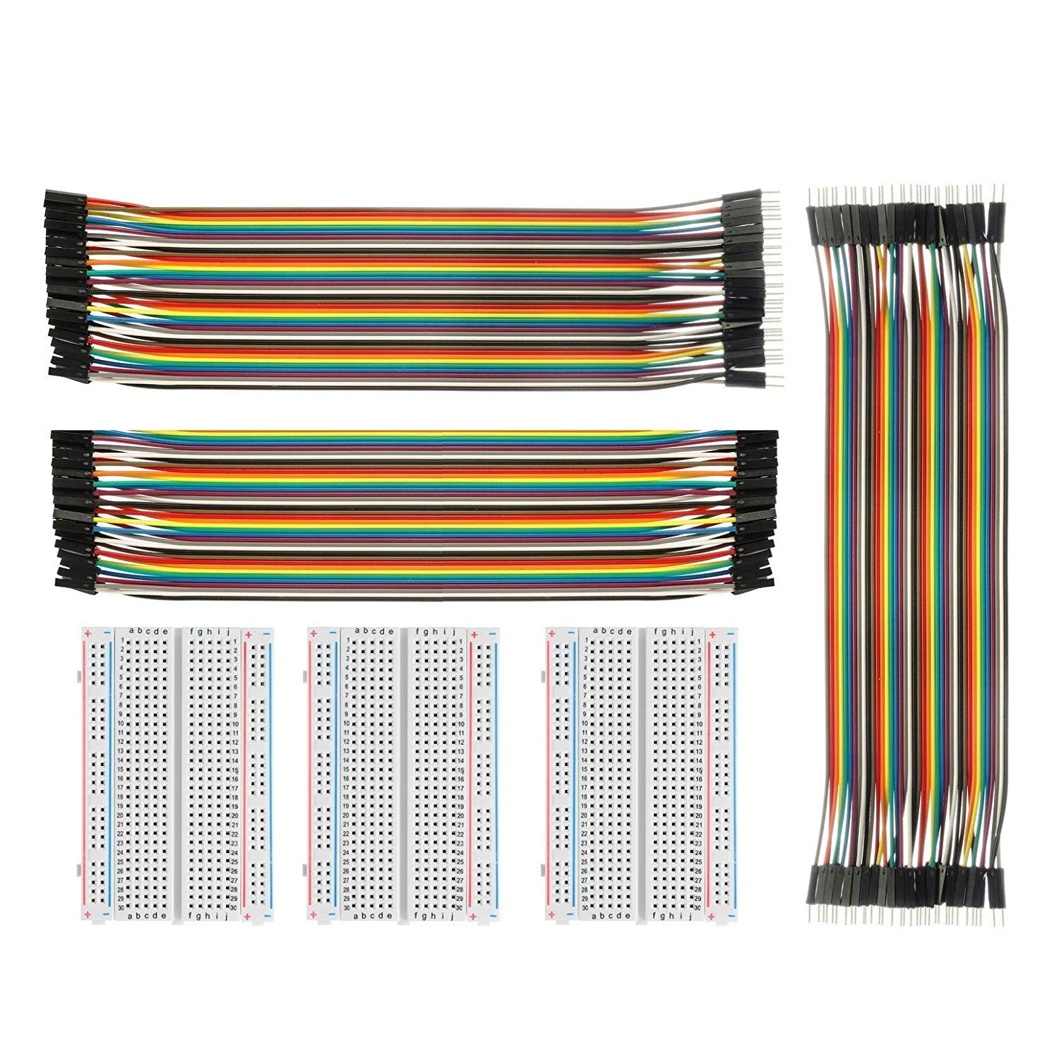 REES52 Breadboard Solderless with Jumper Cables– 3Pc 400 Pin Prototype PCB Board and 3Pc Dupont Jumper Wires (Male-Female, Female-Female, Male-Male) for Raspberry Pi and Arduino (B07PT6DNWB) Amazon Price History, Amazon Price Tracker