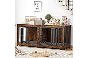 Cozy Abode: 75" Dog Kennel Furniture for Two Canines