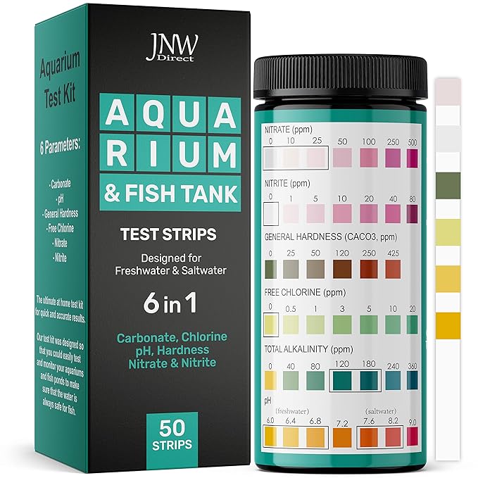 JNW Direct 9 in 1 Aquarium Test Strips Best Kit for Accurate Water Quality Testing for