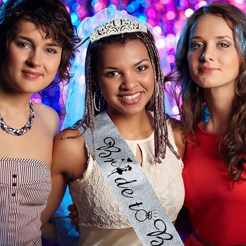 Miniatura 8 de Corona de cristal + banda de novia + velo, regalos de despedida de soltera, decoraciones de despedida de soltera, velo de boda, velo de despedida de