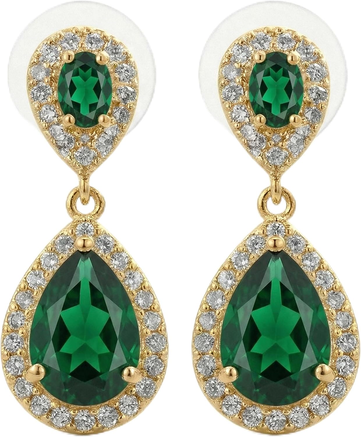Mariell Cubic Zirconia Crystal Teardrop Dangle Bridal and Wedding Earrings, CZ Jewelry for Brides, Bridesmaids, Homecoming, Prom and Dressy Everyday Wear image 5