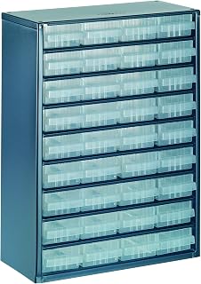 Raaco 936-01 36 Drawer Metal Cabinet RAA137461, Blue/Transparent
