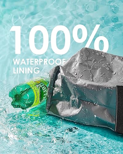 Miniatura 4 de HOTOR - Organizador de auto con tapa y bolsillos de almacenamiento, 100 % a prueba de fugas, resistente al agua, cubo de basura para autos,