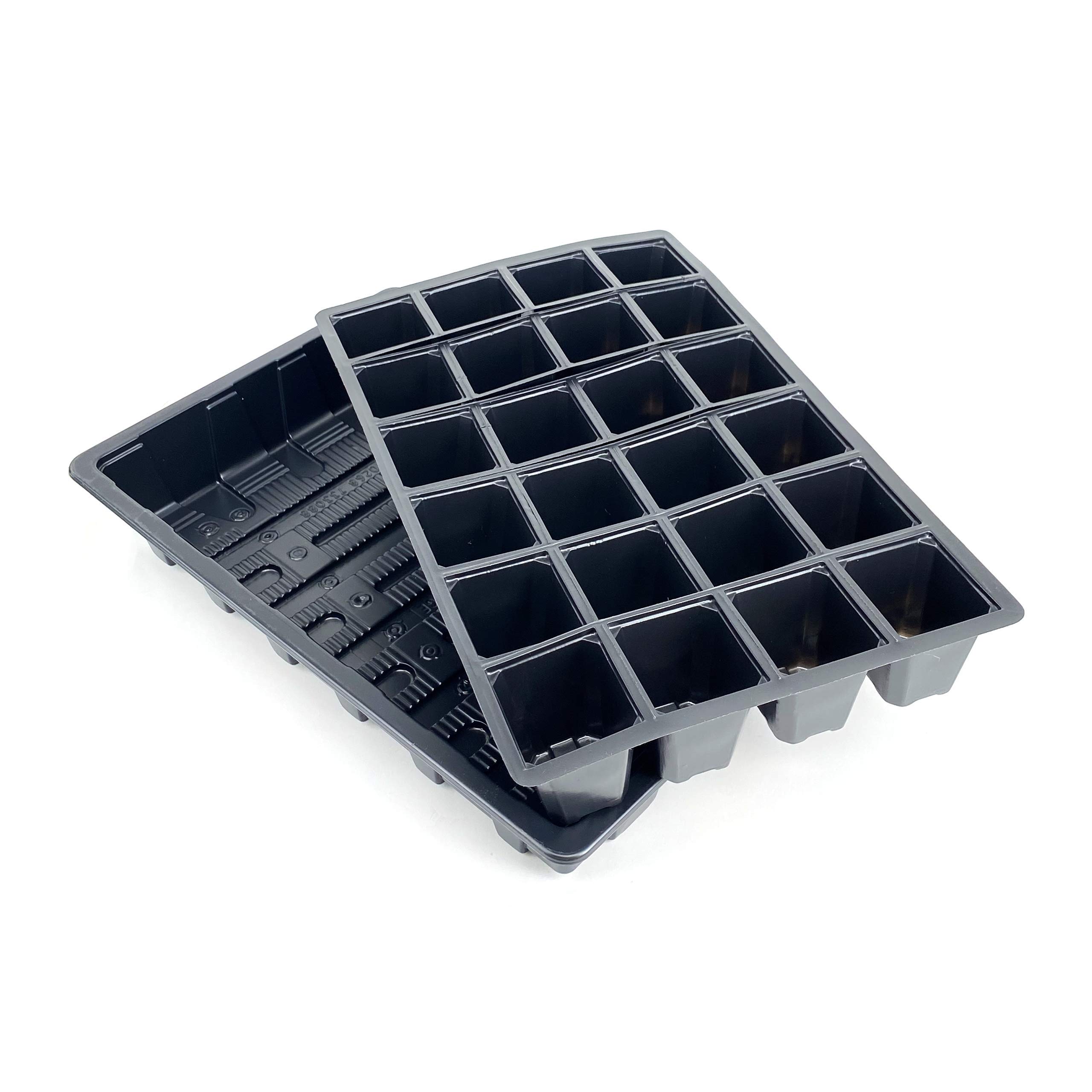 Nutley's Black Seed Tray (With Or Without Holes) + 40 Or 24 Cell Inserts (10, 24-Cell Without Holes)