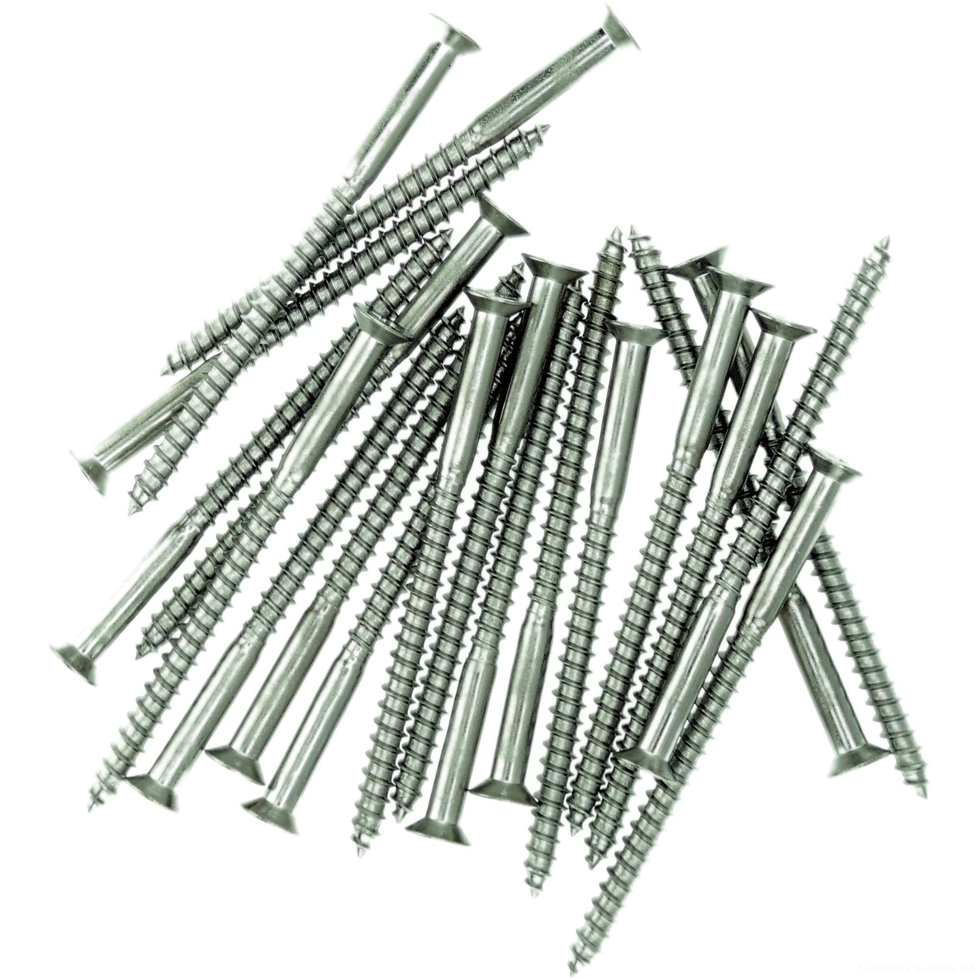 Singularity Supplies No.6 X 0.78 (3.5Mm X 20Mm) Pozi Countersunk Wood Screw - Stainless Steel (A2) (Pack Of 20)