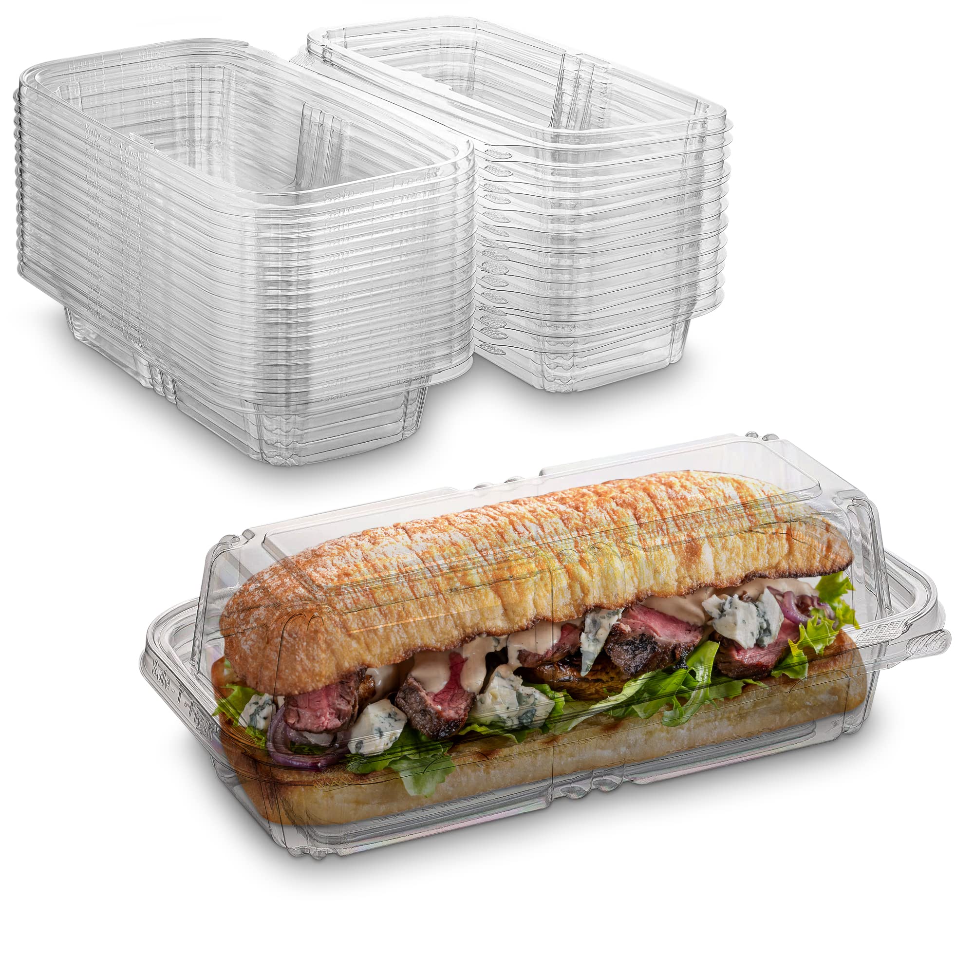 Amazon.com: MT Products Clear Containers For Food - Plastic Hoagie Amazon.com: MT Products Clear Containers For Food - Plastic Hoagie