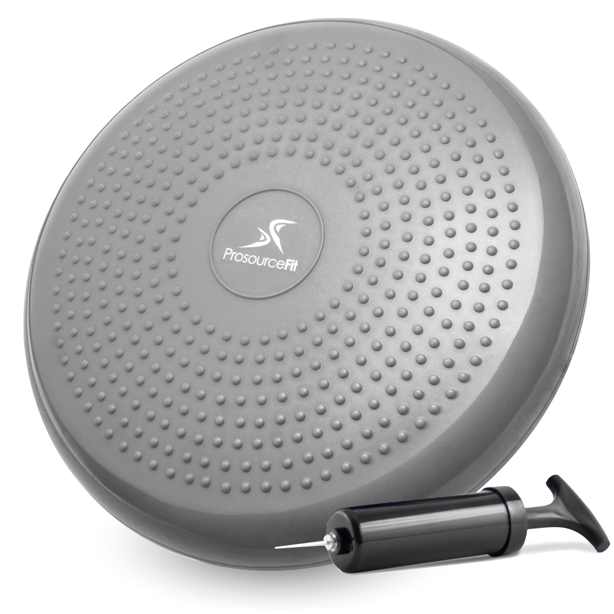 ProsourceFitCore Balance Disc Trainer, 14” Diameter with Pump for Improving Posture, Fitness, Stability