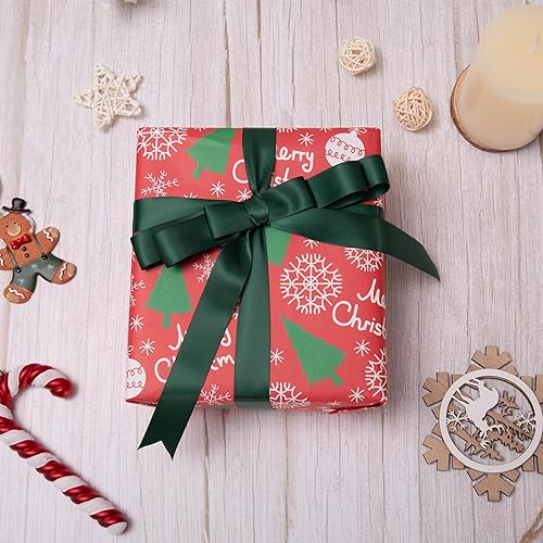 Miniatura 3 de Cinta de satén de doble cara de 1 pulgada, cinta verde cazador para envolver regalos, lazos para el pelo, hacer silla, banda para el día de San