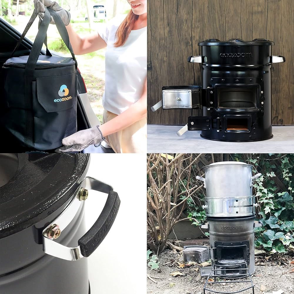 Amazon | ロケットストーブ EcozoomVersa Black キャリーバッグ パワー