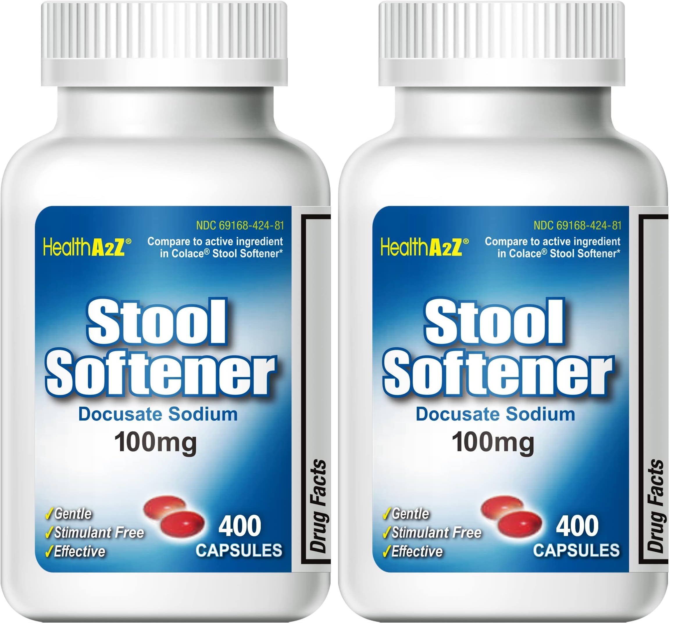 HealthA2Z® Stool Softener Docusate Sodium 100mg, Stimulant Free, 400 Ct — Amazon image 7
