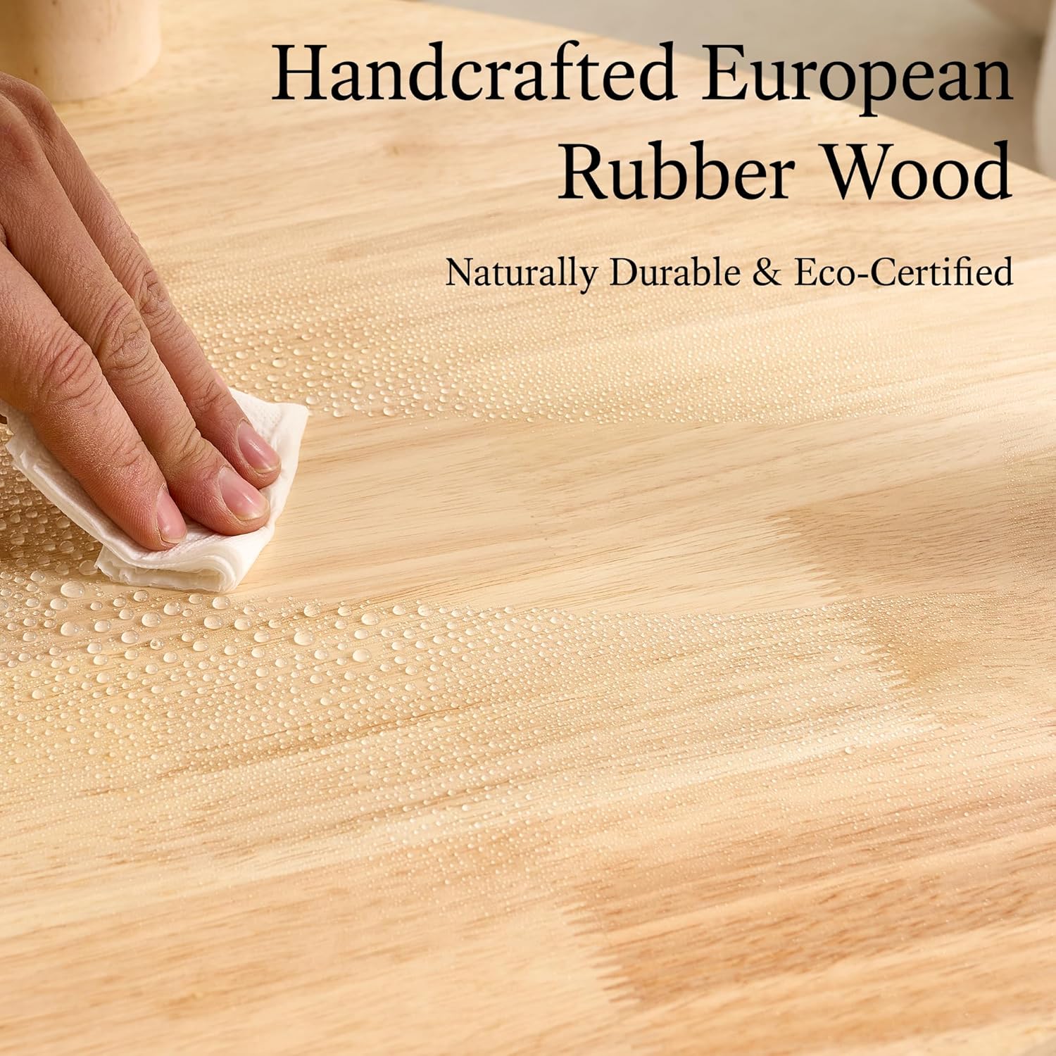 797Audio Modern Wood Cat Tree Tower, 46" Aesthetic Cat Tree with Natural Pine Wood Scratching Posts and Condo for Adult Cats, Solid Rubber Wooden & Linen Cat Tree,Multi-Level Tree for Indoor Cat