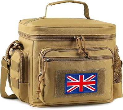 Tactical Lunch Bag for Men,12L Leakproof Lunch Box for Work | Adjustable Shoulder Strap,MOLLE Webbing ,Insulated Leakproof Liner, Large Tactical Lunch Cooler Pail for Office Work,Picnic
