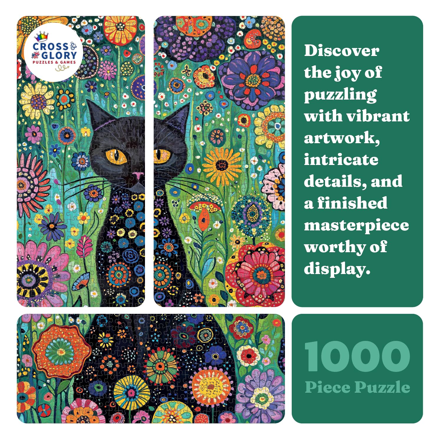 Amazon | 花びらと真夜中の猫 - 1000ピース ジグソーパズル 大人用