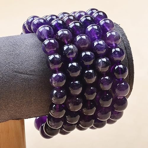 Vista 430 de MASSIVE BEADS Pulsera elástica de yoga hecha a mano con piedra natural, cristal curativo, energía, regalos para adultos unisex de 0.157 in, 0.236