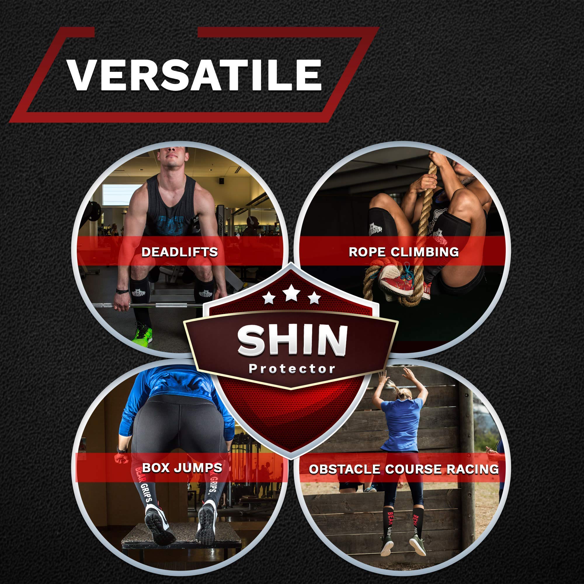 Buy Deadlift Shin Guards with Front Side Padding. Bear Grips Shin