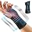 Rakiie Carpal Tunnel Wrist Brace, Adjustable Night Wrist Support with 3 Metal Splints, Hand Brace for Men Women No Pressure on Thumb, Splint Stabilizer for Work, Arthritis (Left Hand, Purple, Small)