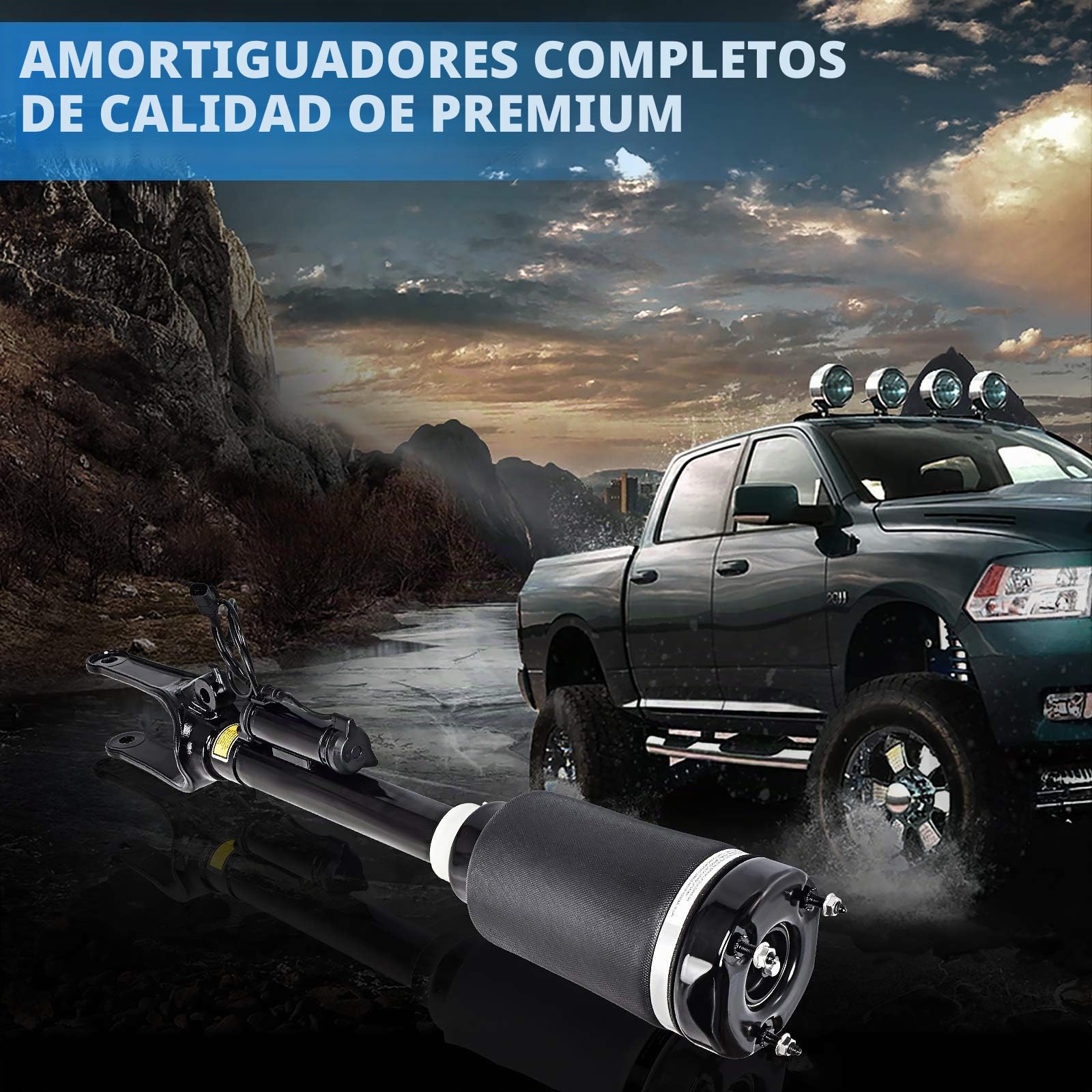 Air Shock Delantero Compatible con 2005-2012 Clase GL X164 Clase M W164 Reemplazo para 1643205913 1643204313 1643204413