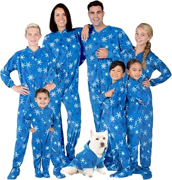 Footed Pajamas - Family Matching Onesie | One Piece Boys, Girls, Men, Women Pjs and Pets Sweaters | Unisex