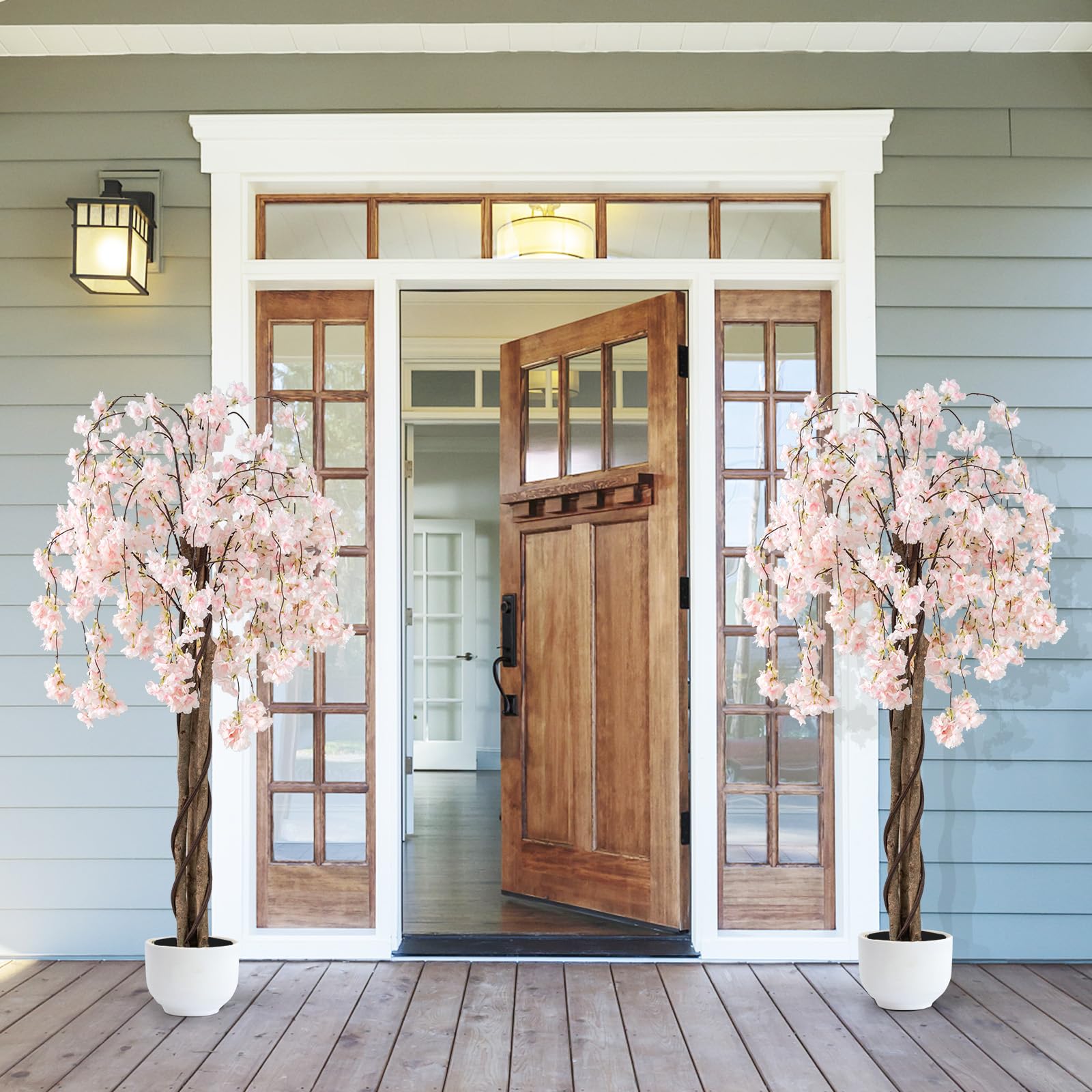 Amazon.com: Goplus 5.5FT Artificial Cherry Blossom Tree, 2 Pack