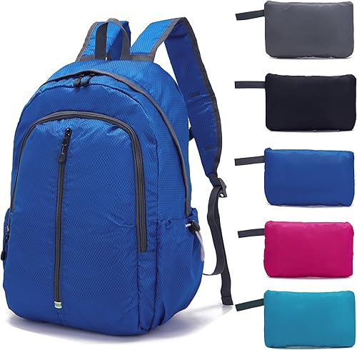 YZAOLL Mochila de senderismo pequeña, mochila ligera y plegable para senderismo, para mujeres y hombres, viajes, campamento, vacaciones, Z-25l-azul