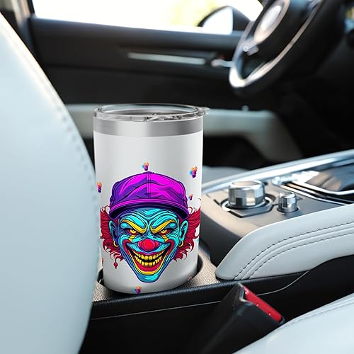 Miniatura 6 de Funny Streetwear synthwave 80s 90s retro anime evil clown Stainless Steel Insulated Tumbler