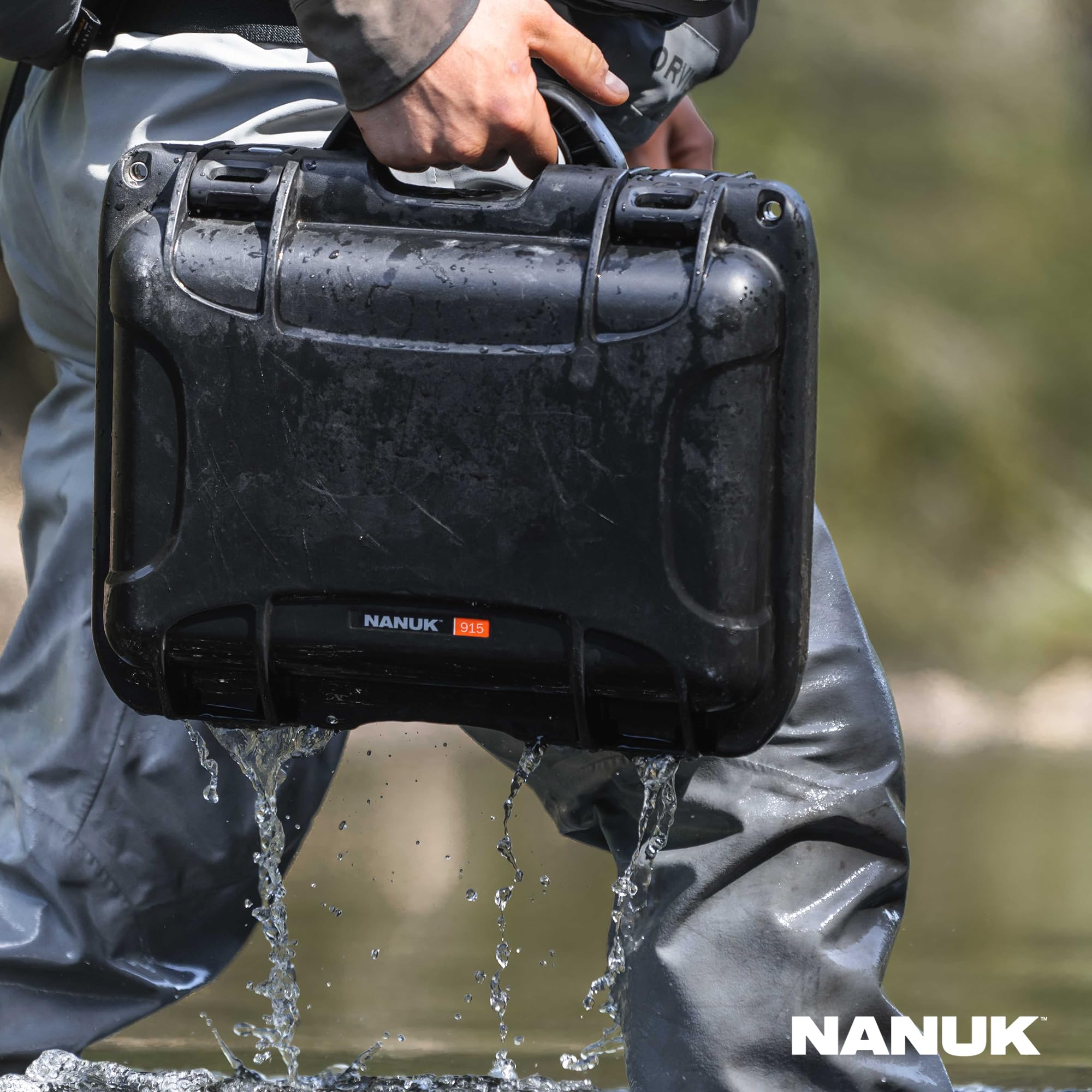 Nanuk Medium Series 915 Wodoodporna ochronna walizka z lekkiej żywicy NK-7 z pianką, pomarańczowa