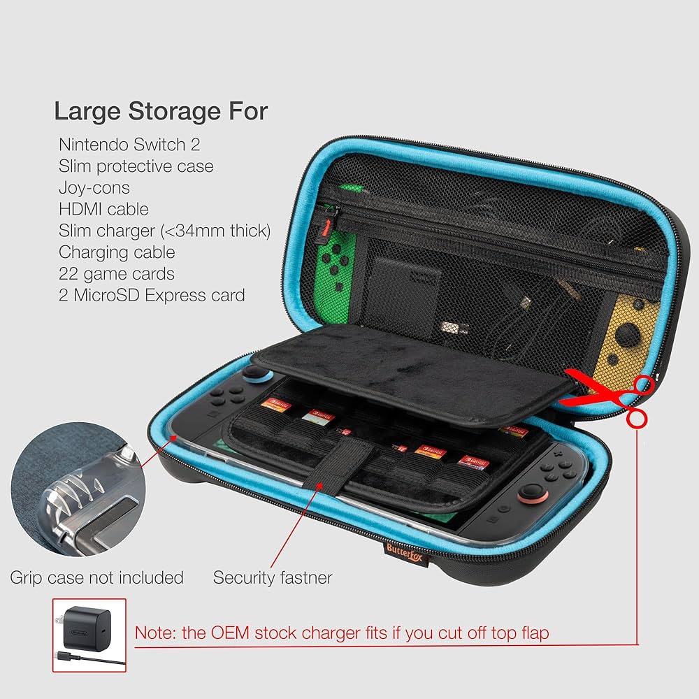 Amazon.com: ButterFox Large Switch 2 Carrying Case for Nintendo