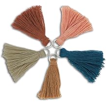 5 Natural-Colored Tassels 1.5 cm - Earth