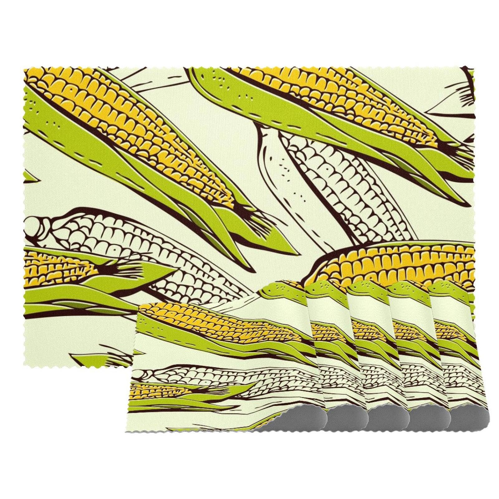 Sets de table de qualité supérieure Ripen motif maïs en tissu Oxford durable