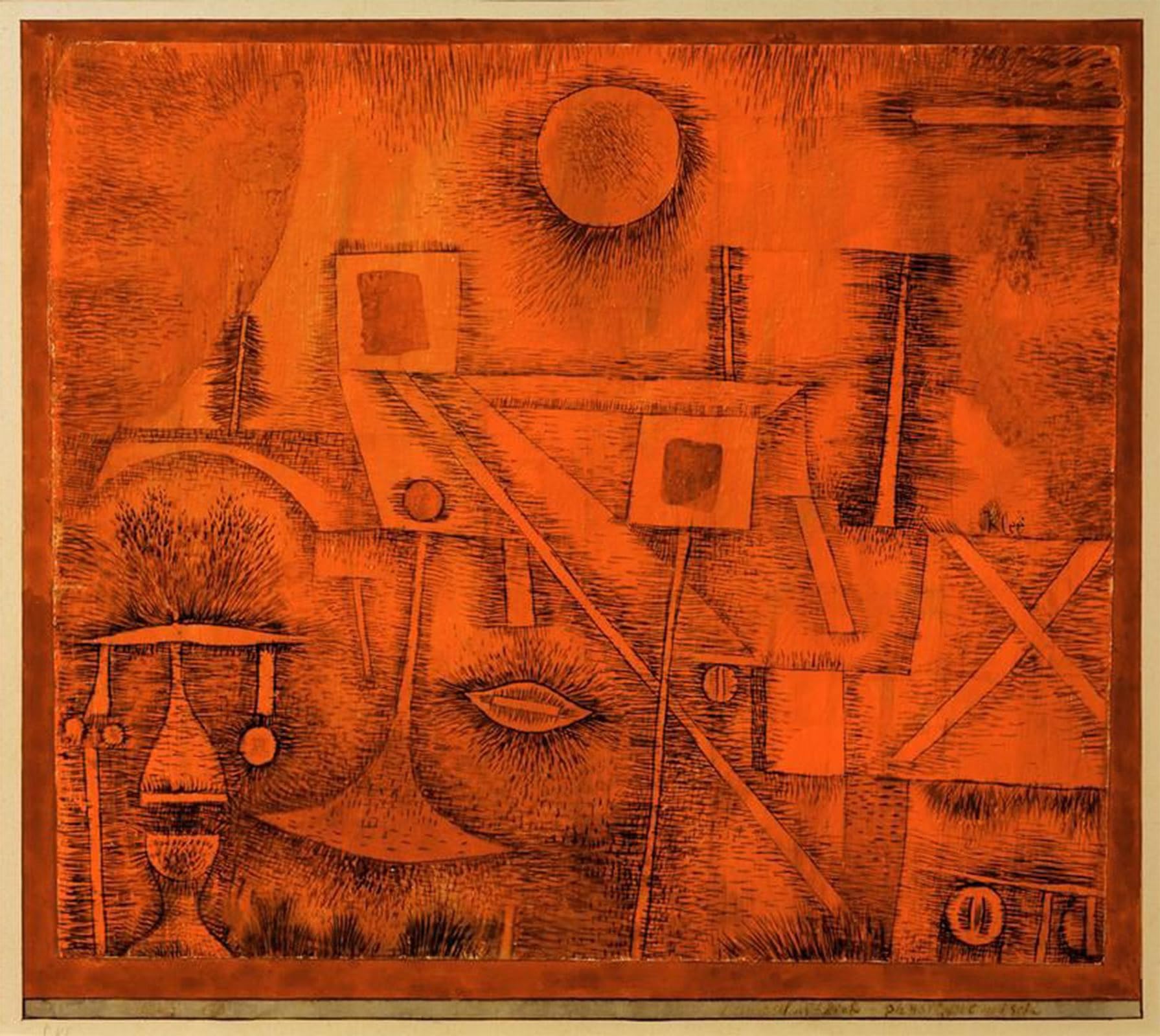 POSTERIIk Vintage Print Pop Art Landscape Artwork scenic-physiognomically by Paul Klee Art Prints for Office Home Decor 60x90cm