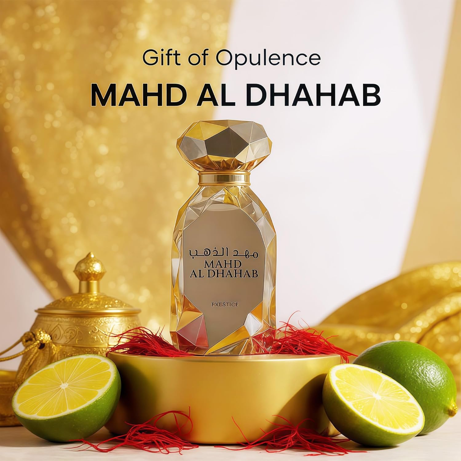 MAHD AL DHAHAB Luxury Unisex Perfume - Dazzling Citrus & Amber Oud Essence - 100ml Eau de Parfum - All-Day Luminosity - Signature Blend of Contrasts(MAHD AL DHAHAB)
