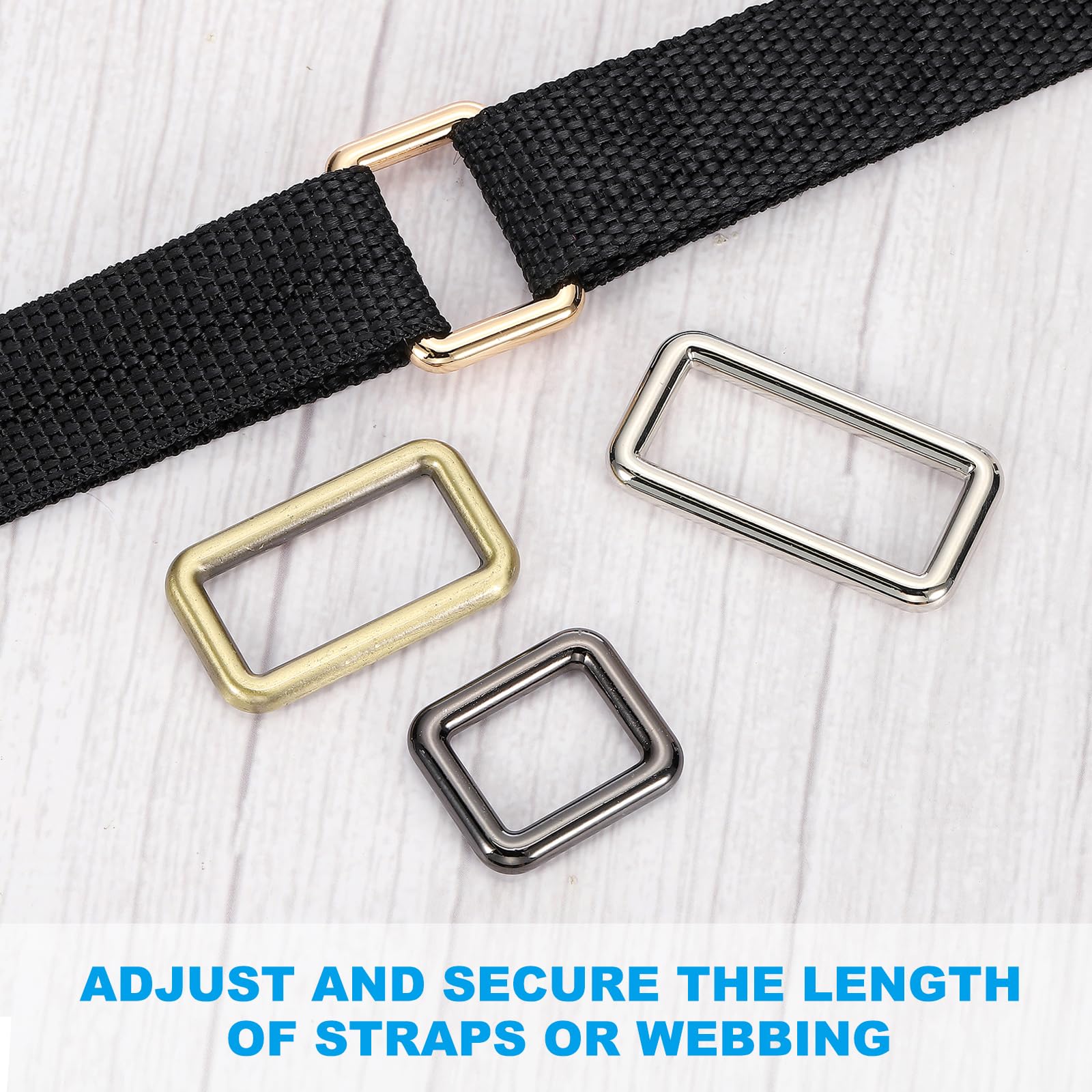 PATIKIL Flat Metal Rectangle Rings 1" / 25mm - Image 4