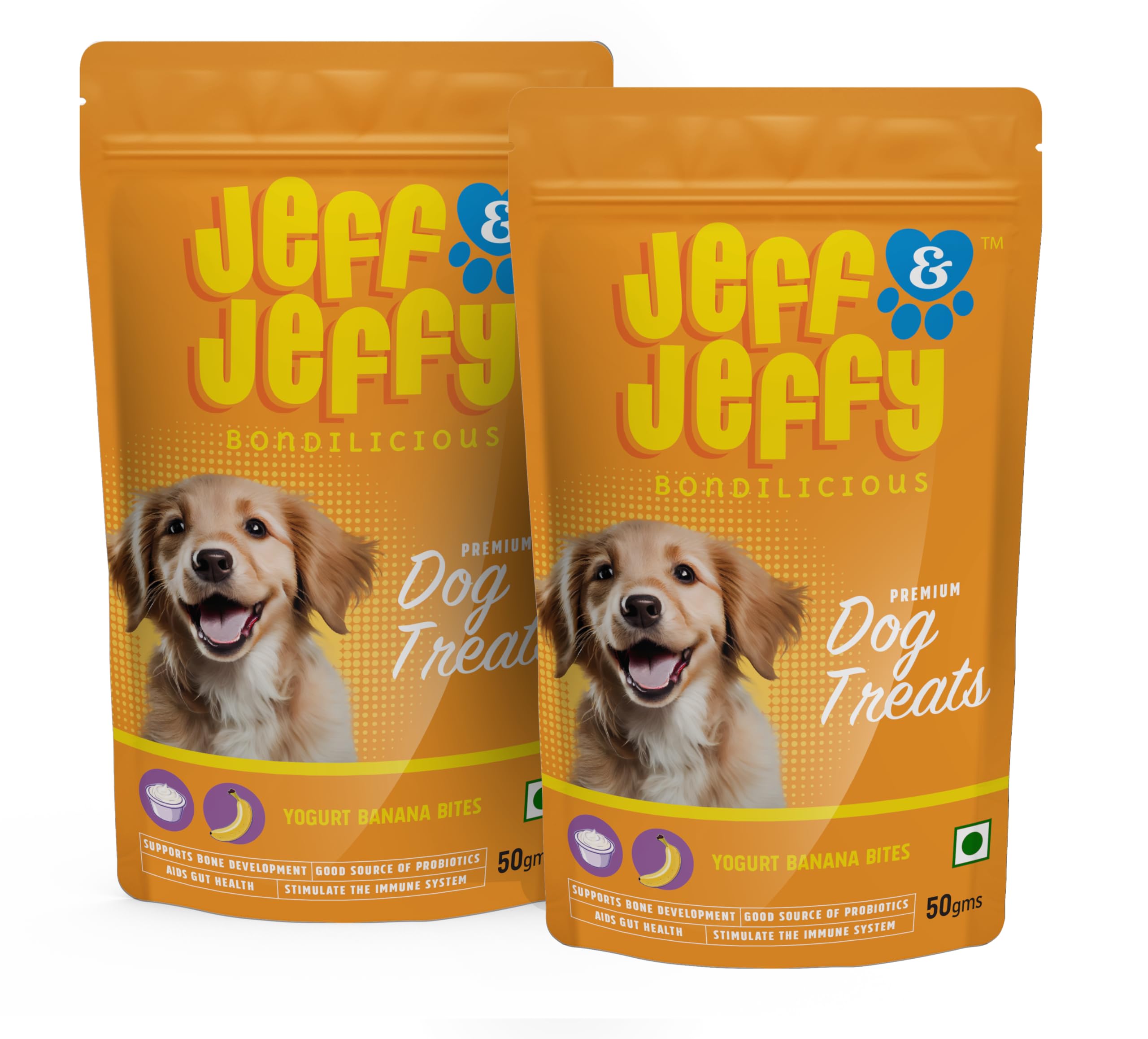 Jeff & Jeffy Yogurt Banana Bites Dog Treats, Freeze Dried, Made with Real Fruit, No Artificial Flavors or Preservatives (50 GMS, Pack of 2) (B0D4VDFBX7) Amazon Price History, Amazon Price Tracker
