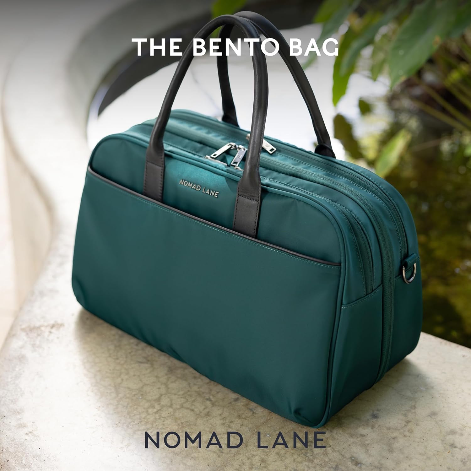 Nomad Lane Carry-On Luggage Duffel Bag, Durable & Lightweight Suitcase. Bento Bag, Personal Item Weekender Travel Bag for Men & Women, Pine Green - Image 5