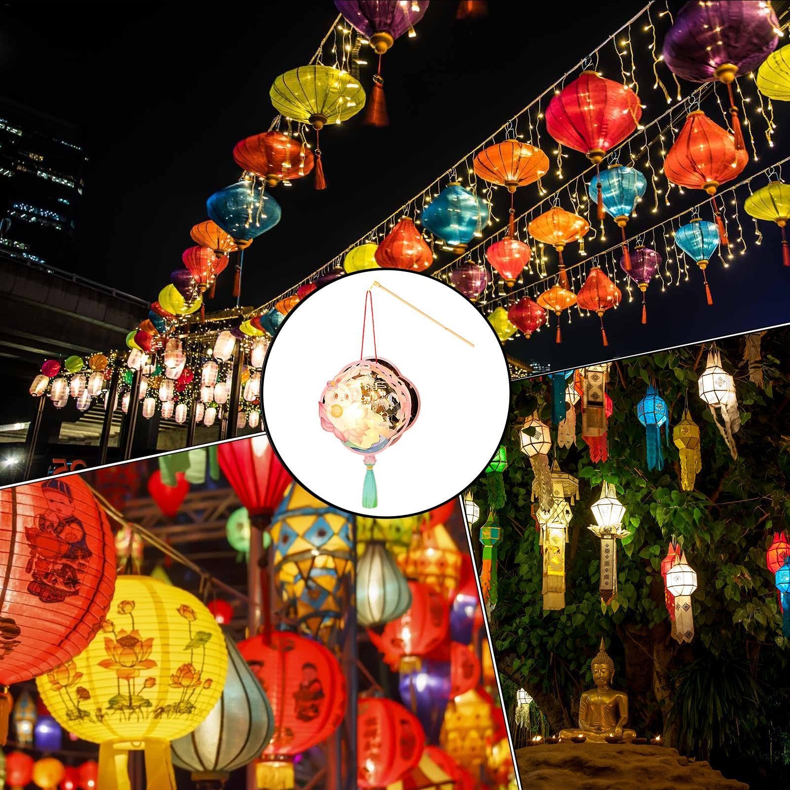 Amazon.co.jp : 手持ちのお祭り提灯 - 手作りの手持ち提灯 |ホリデー