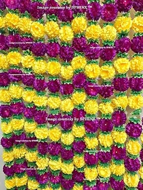 SPHINX Multicolored Artificial Big Flowers Premium Garlands for Decoration (4)