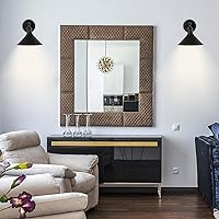 Vista 4 de Juego de 2 apliques de pared inalámbricos vintage negros a pilas, luces LED inalámbricas con control remoto, para dormitorio, casa de campo