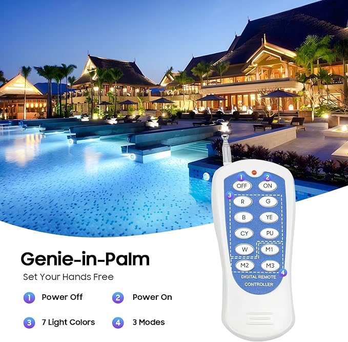 Luz para Piscina LED 12V 54W RGB IP68 con Control Remoto miniatura 5