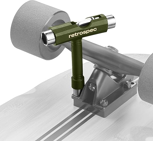 Miniatura 4 de Retrospec Upkeep - Herramienta de patinaje portátil multifunción todo en uno con llave Allen 2 en 1 y destornillador Phillips para ajustar y apretar