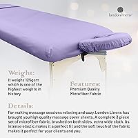 Vista 4 de LONDON LINENS Sábanas de microfibra suave de 3 piezas para mesa de masaje, superligeras, resistentes a las manchas y a las arrugas, incluye funda