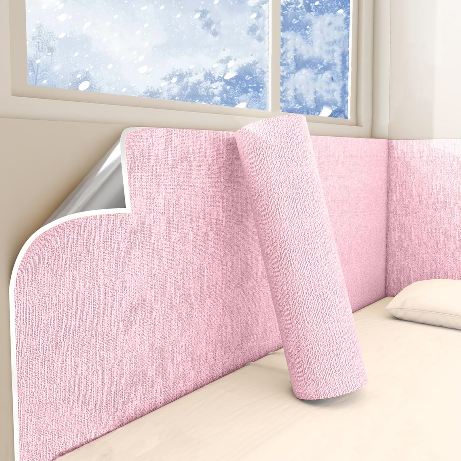 9mm Self Adhesive Thermal Insulation Wallpaper for Cold Walls, Waterproof Moisture-Proof Soundproof 3D Anti-Collision Wall Panels Stickers Roll