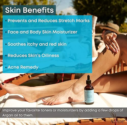 Miniatura 4 de Aceite de argán orgánico certificado por la USDA Amire 4 onzas Aceite de argán marroquí puro para el cabello la piel y las uñas Tratamiento del