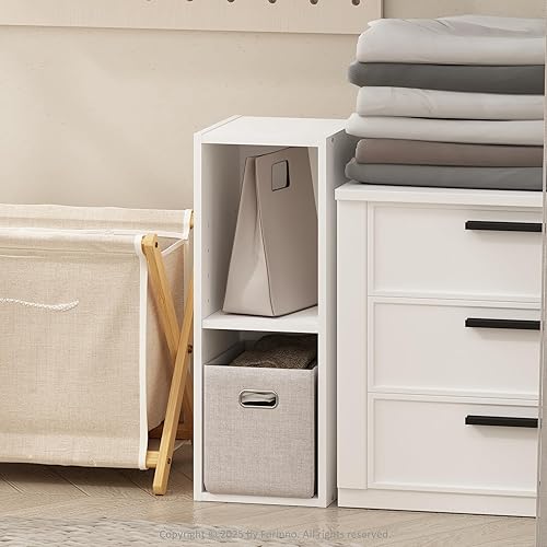 Miniatura 15 de Furinno Reed - Organizadores de armario de 3 niveles y almacenamiento, organizador de armario, estante abierto, para armario, dormitorio, sala de