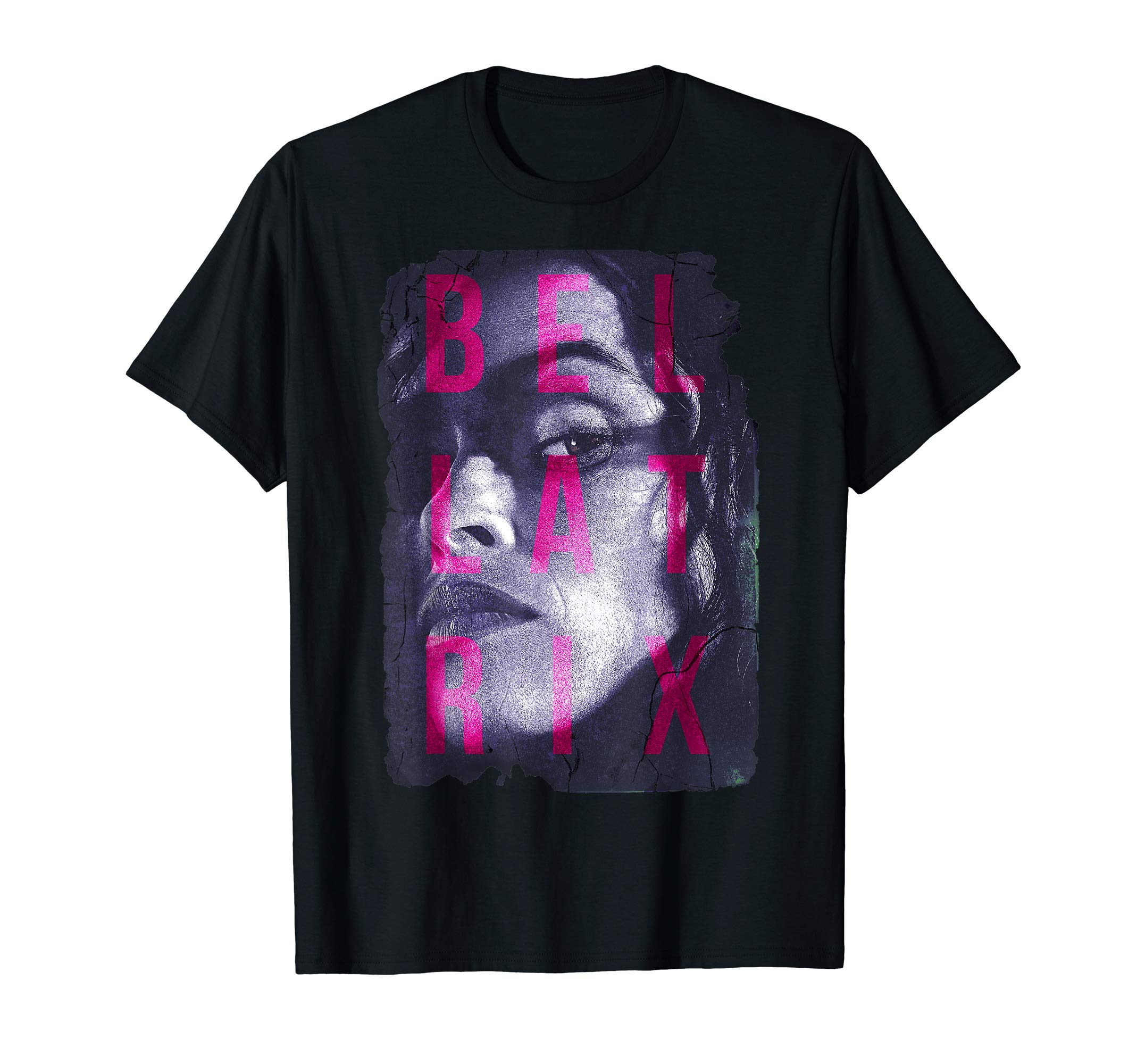 Harry PotterBellatrix Lestrange Portrait Text Overlay T-ShirtOEKO-TEX STANDARD 100